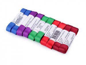 Atlasová stuha svazky po 5 m šíře 12 mm