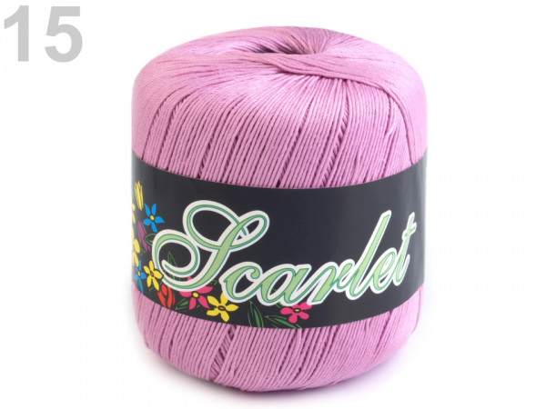 Bavlněná pletací příze Scarlet 100 g