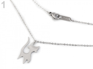 Náhrdelník sova, kočka z nerezové oceli