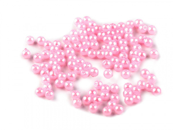 Plastové voskové korálky / perly Glance Ø4 mm