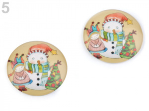 Kabošon vánoční motivy Ø30 mm