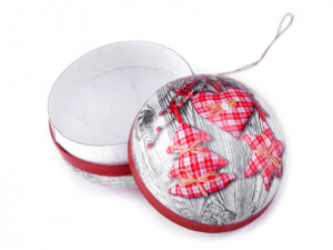 Vánoční dárková krabička - koule Ø8 cm