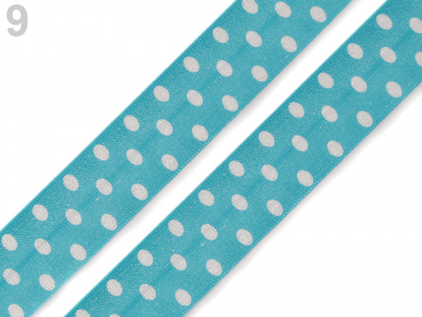 Lemovací pruženka půlená s puntíky šíře 20 mm