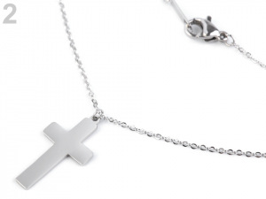 Náhrdelník srdce, křížek, motýl, nekonečno z nerezové oceli