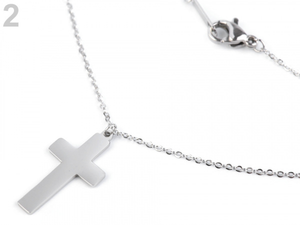 Náhrdelník srdce, křížek, motýl, nekonečno z nerezové oceli