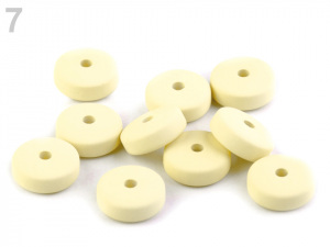 Plastové korálky matné disk Ø15 mm