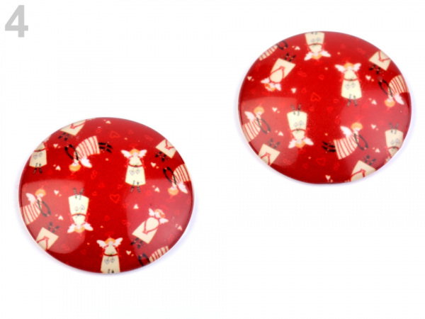 Kabošon vánoční motivy Ø30 mm