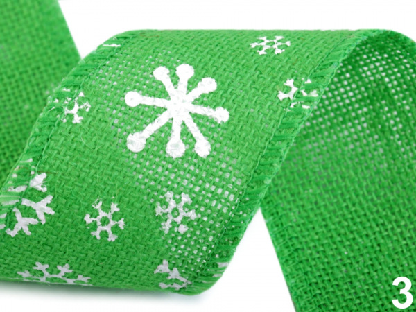 Jutová stuha vločky šíře 60 mm