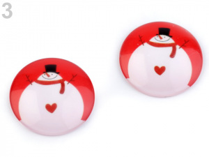 Kabošon vánoční motivy Ø30 mm