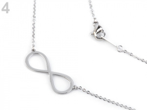 Náhrdelník srdce, křížek, motýl, nekonečno z nerezové oceli