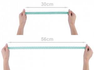 Lemovací pruženka půlená s puntíky šíře 20 mm