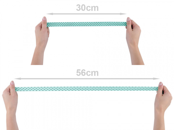 Lemovací pruženka půlená s puntíky šíře 20 mm