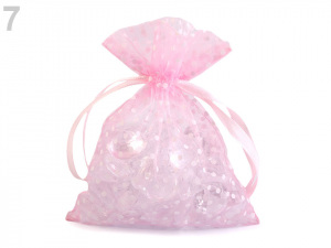 Dárkový pytlík puntíky 10x13 cm organza