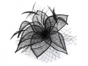 Fascinátor / brož květ s peřím