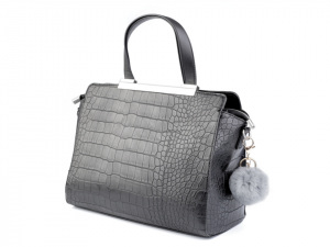 Kožešinová bambule na kabelku s karabinou