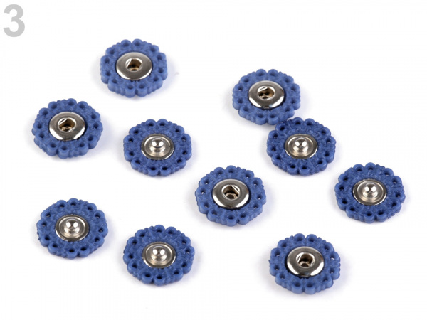 Designové patentky / druky Ø19 mm květ