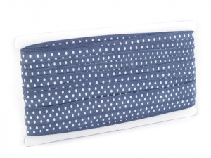 Lemovací pruženka půlená s puntíky šíře 20 mm