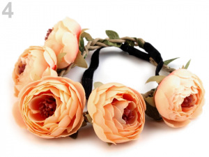 Pružná čelenka do vlasů s květy