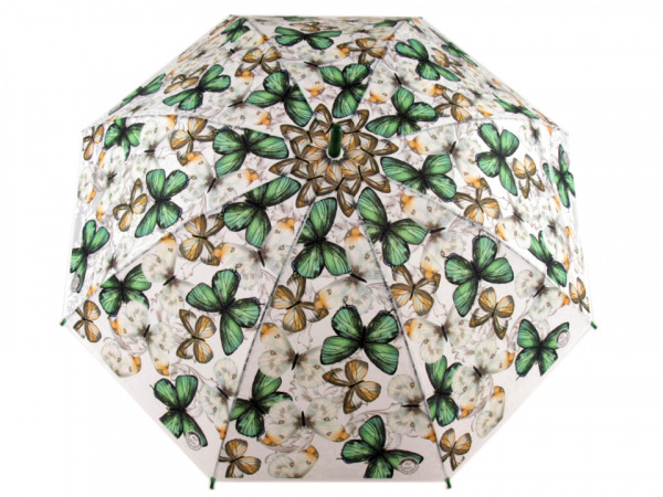 Dámský vystřelovací deštník motýli