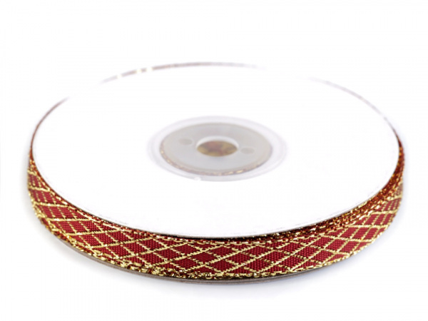 Stuha s lurexem šíře 10 mm