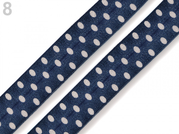 Lemovací pruženka půlená s puntíky šíře 20 mm