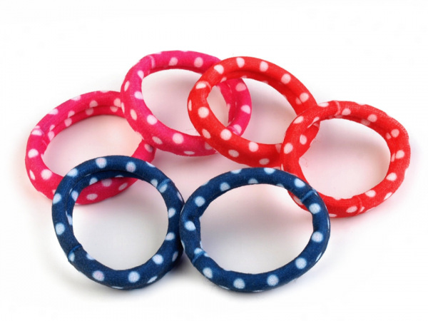 Gumičky do vlasů s puntíky