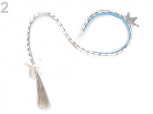 Karnevalová čelenka s copem a korunkou