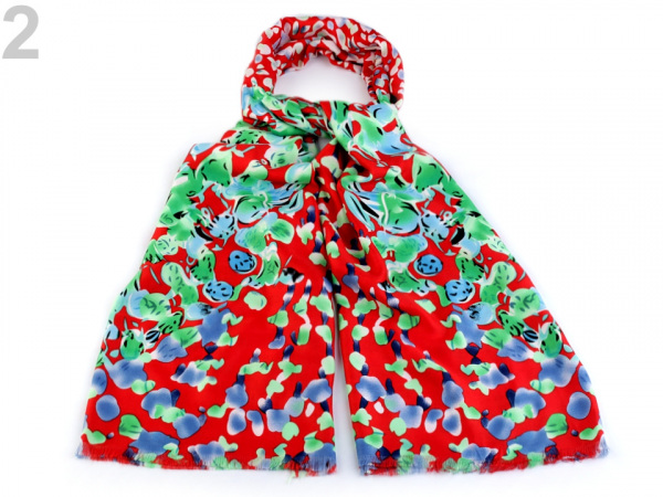 Šála květy 60x175 cm