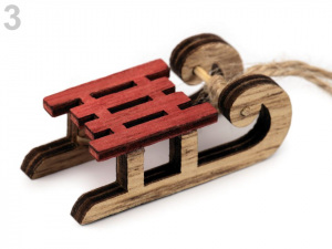 Dřevěná dekorace sáňky