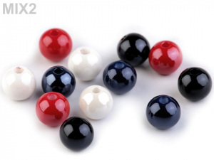 Plastové korálky Shine Ø10 mm