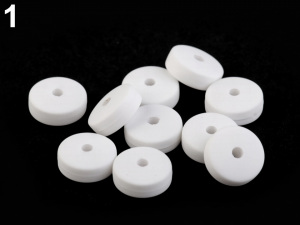 Plastové korálky matné disk Ø15 mm