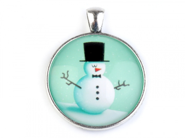 Kabošon vánoční motivy Ø30 mm