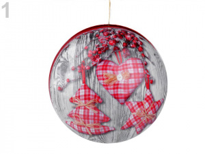 Vánoční dárková krabička - koule Ø8 cm