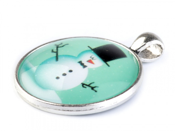 Kabošon vánoční motivy Ø30 mm