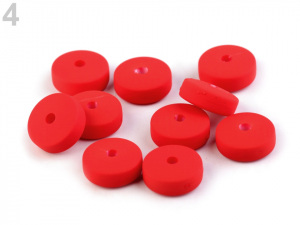 Plastové korálky matné disk Ø15 mm