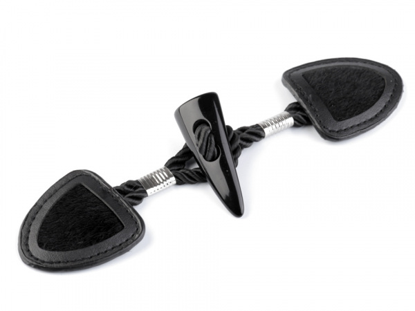 Designové zapínání s kožešinou / roh