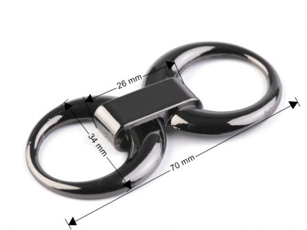 Ozdobné zapínání 34x70 mm