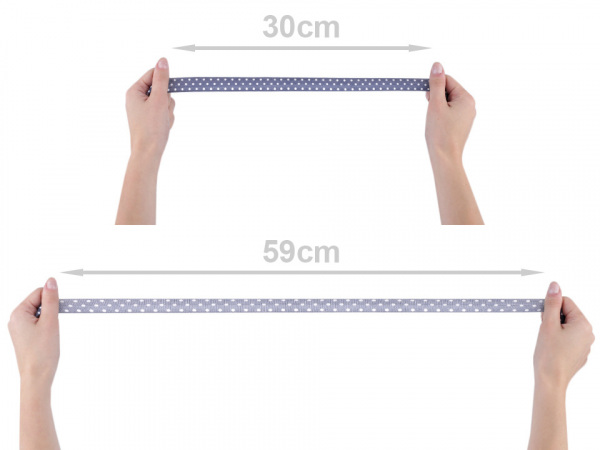 Lemovací pruženka půlená s puntíky šíře 20 mm