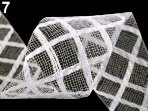 Modistická krinolína na vyztužení šatů a výrobu fascinátorů šíře 4,5 cm