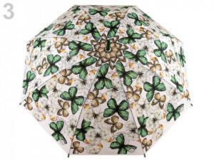 Dámský vystřelovací deštník motýli