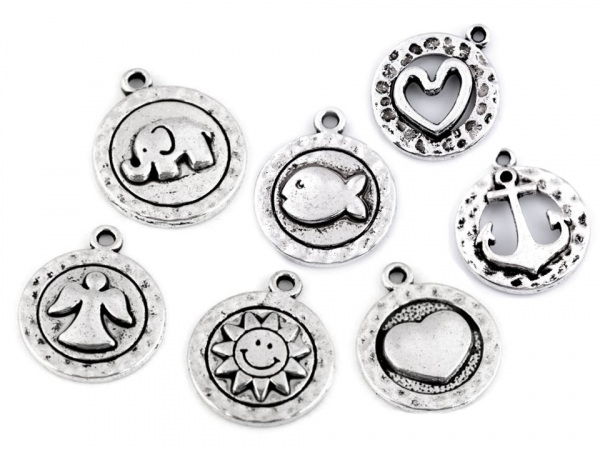 Přívěsek slon, anděl, sluníčko, srdce