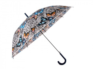 Dámský vystřelovací deštník motýli