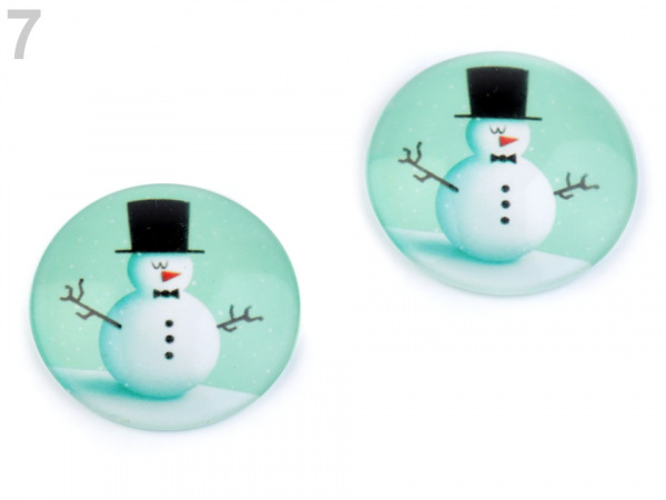 Kabošon vánoční motivy Ø30 mm