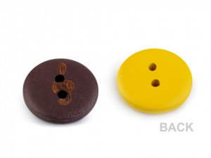 Dřevěný knoflík houslový klíč velikost 28"