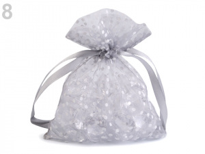 Dárkový pytlík puntíky 10x13 cm organza