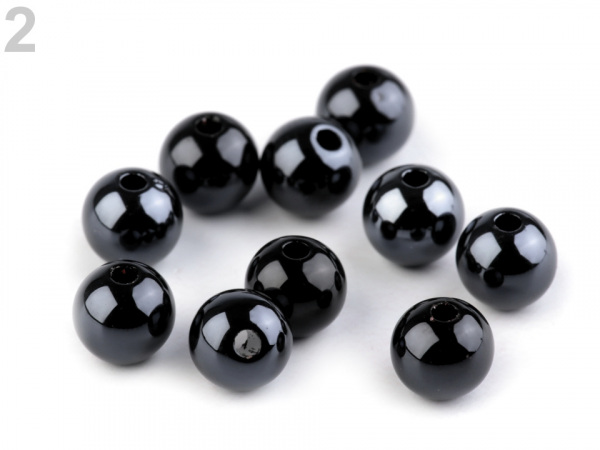 Plastové korálky Shine Ø10 mm