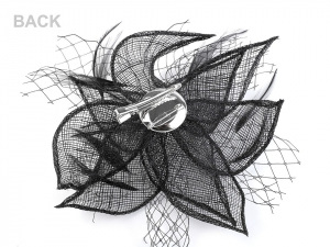 Fascinátor / brož květ s peřím