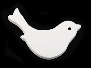 Dřevěný ptáček k zavěšení / k nalepení / k domalování