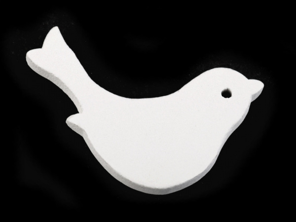 Dřevěný ptáček k zavěšení / k nalepení / k domalování