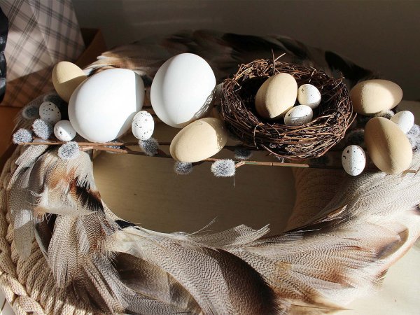 Dřevěná hlavička / velikonoční vajíčko 25x40 mm